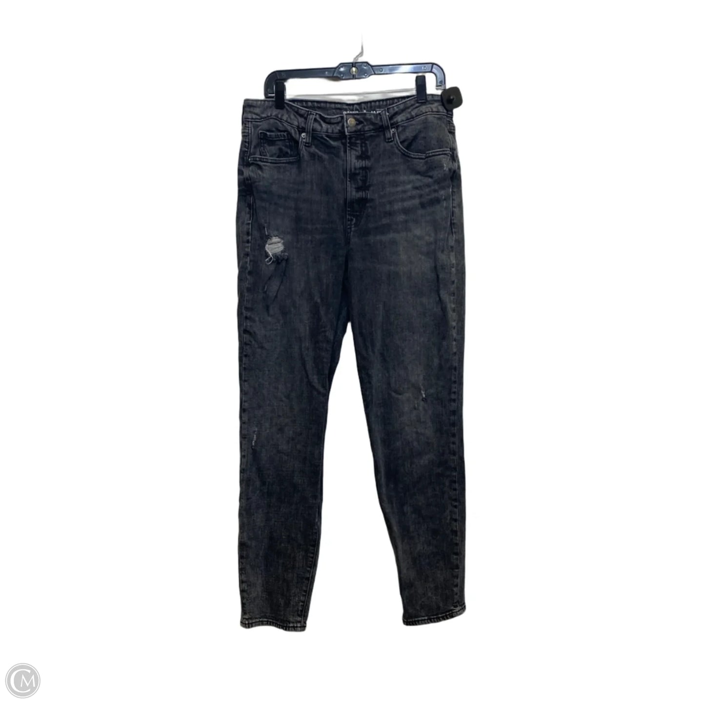 Jeans Straight By Old Navy In Black Denim, Size: 12