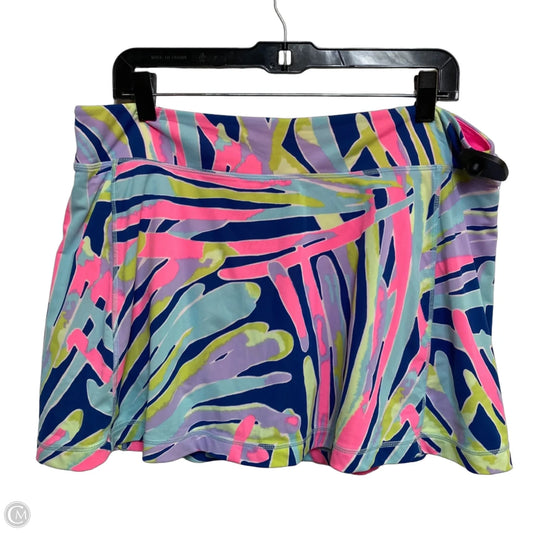 Athletic Skort Designer By Lilly Pulitzer In Blue & Pink, Size: Xl