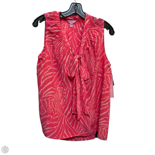 Top Sleeveless Designer By Lilly Pulitzer In Pink, Size: L
