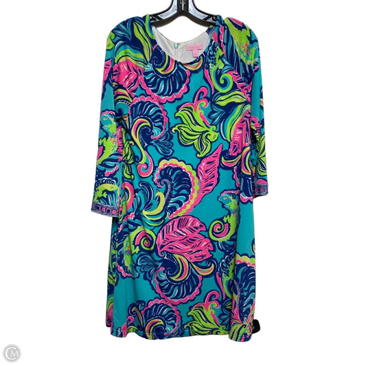 Dress Designer By Lilly Pulitzer In Green & Pink, Size: L