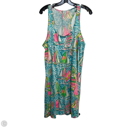 Dress Designer By Lilly Pulitzer In Green & Pink, Size: L