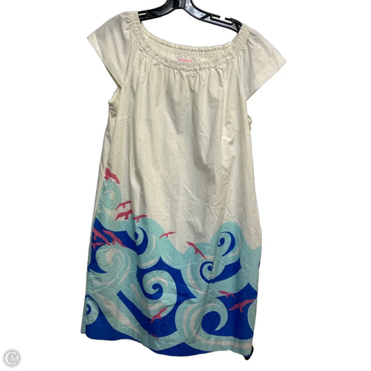 Dress Designer By Lilly Pulitzer In Blue & White, Size: L