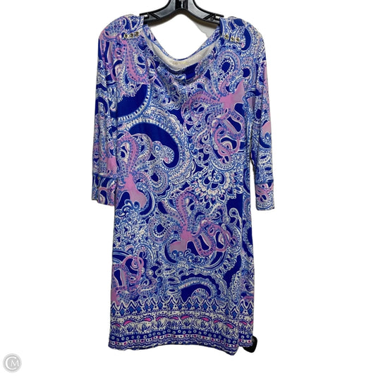 Dress Designer By Lilly Pulitzer In Blue & White, Size: L