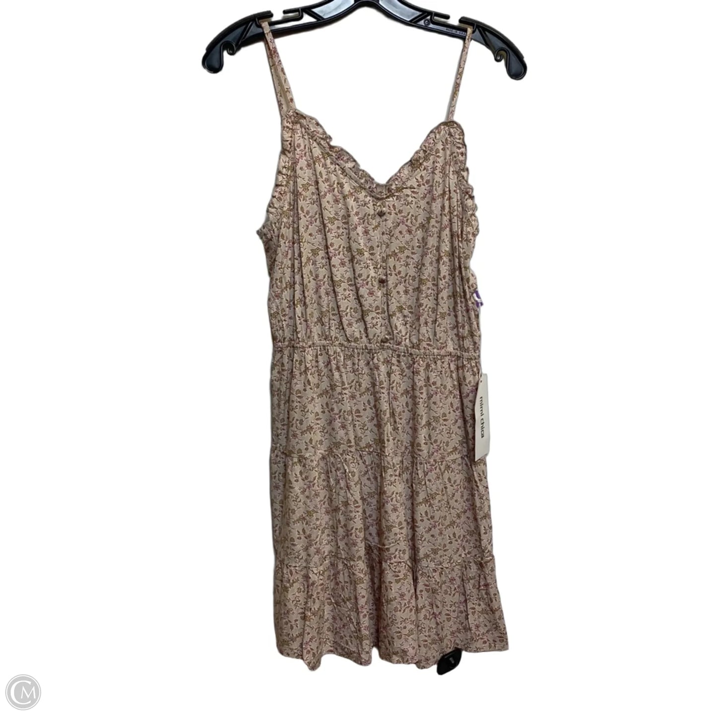 Dress Casual Short By Mimi Chica In Green & Pink, Size: L