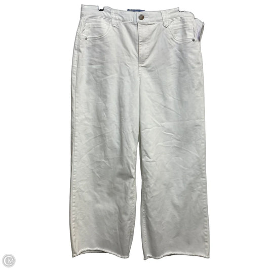 Jeans Wide Leg By Democracy In White Denim, Size: 10