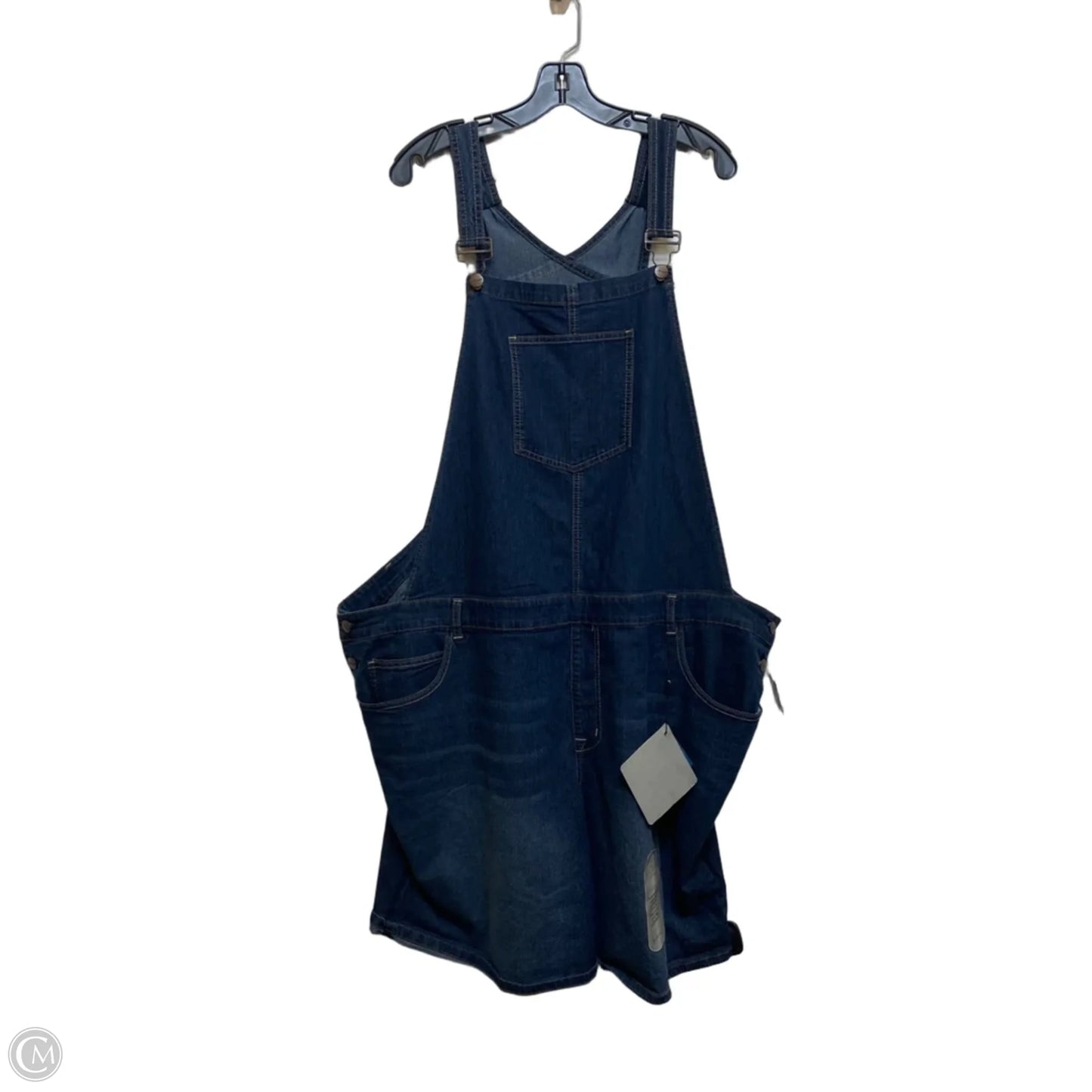 Shortalls By A3 In Blue Denim, Size: 26
