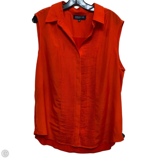 Top Sleeveless By Jones New York In Orange, Size: Xl
