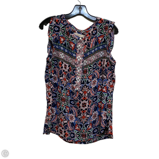Top Sleeveless By Loft In Multi-colored, Size: M