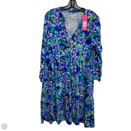 Dress Designer By Lilly Pulitzer In Blue & Purple, Size: Xl