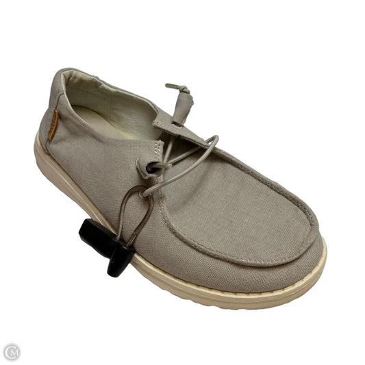 Shoes Flats By Hey Dude In Grey, Size: 6