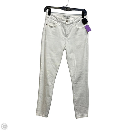 Jeans Skinny By Abercrombie And Fitch In White Denim, Size: 2