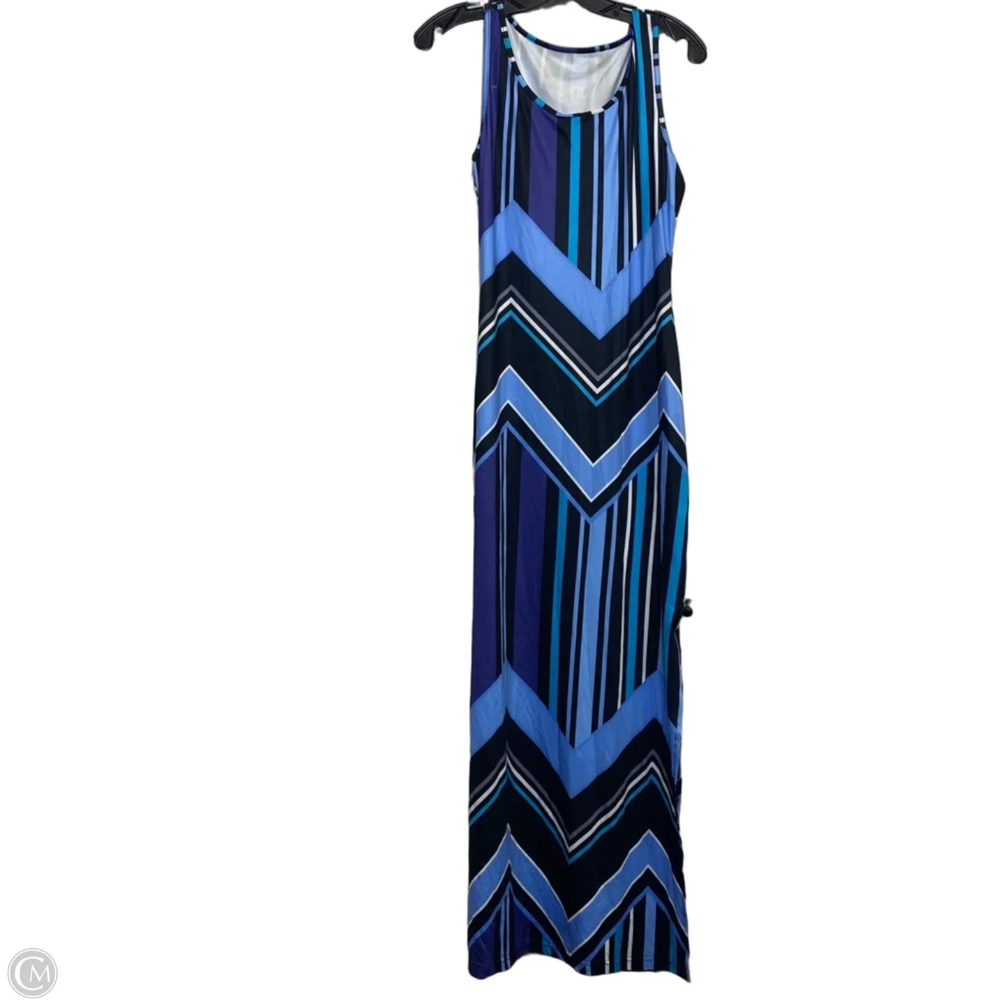 Dress Casual Maxi By Clothes Mentor In Black & Blue, Size: M