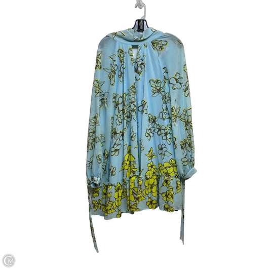 Dress Designer By Badgley Mischka In Blue & Green, Size: L