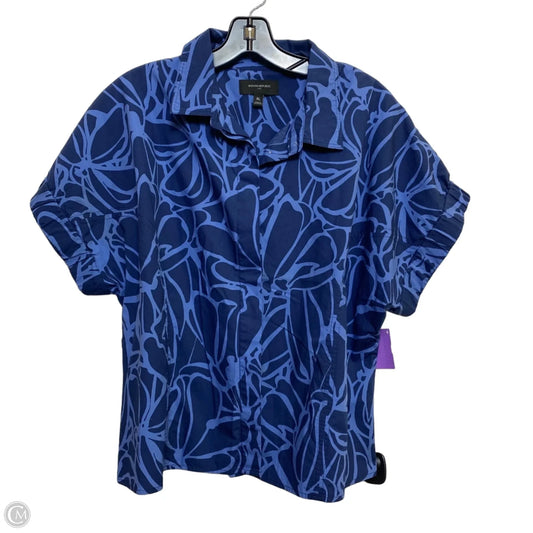 Top Short Sleeve By Banana Republic In Blue, Size: Xl