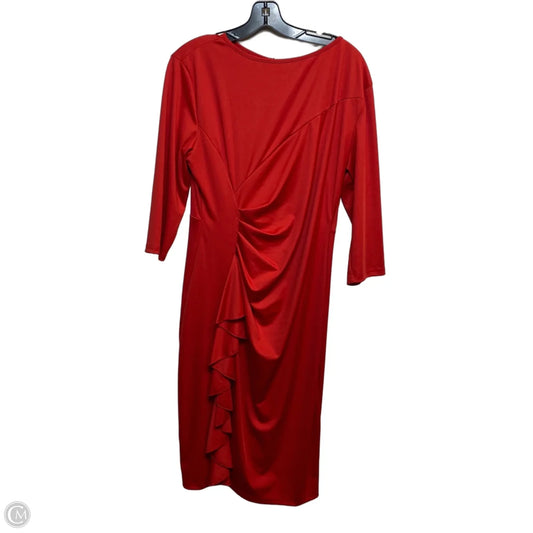 Dress Casual Midi By Cmf In Red, Size: Xl
