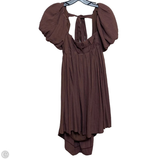 Dress Casual Short By Clothes Mentor In Brown, Size: M