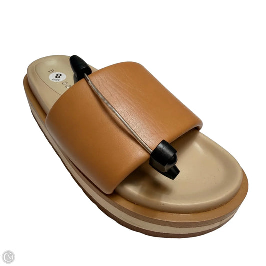 Sandals Heels Platform By Bamboo In Tan, Size: 8