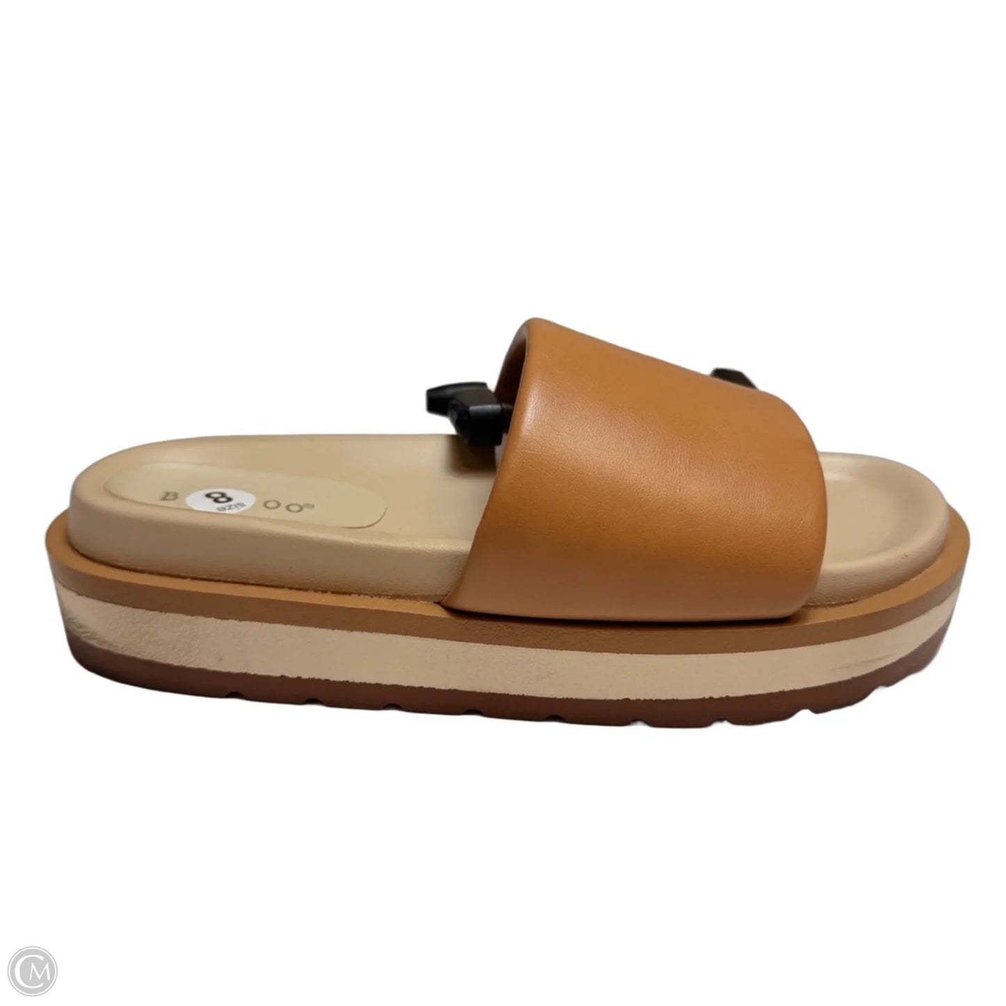 Sandals Heels Platform By Bamboo In Tan, Size: 8