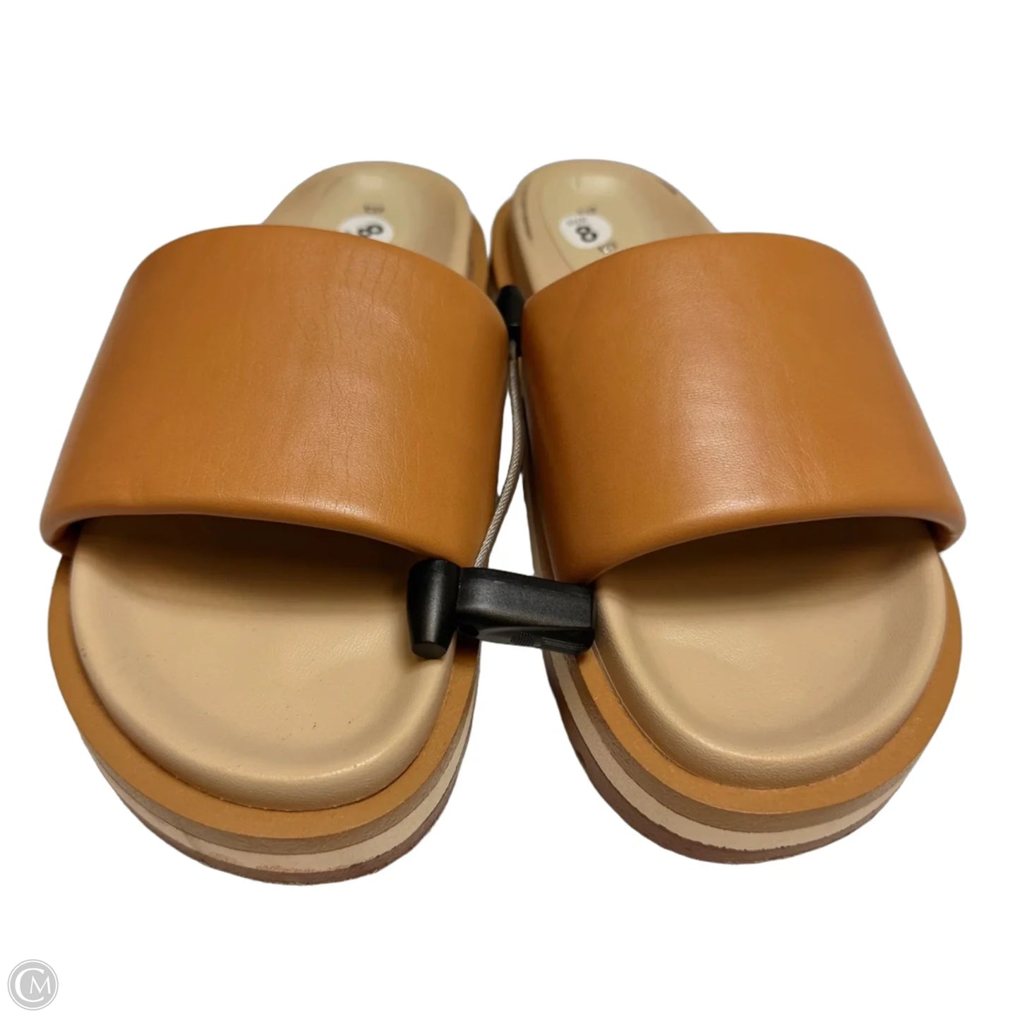 Sandals Heels Platform By Bamboo In Tan, Size: 8