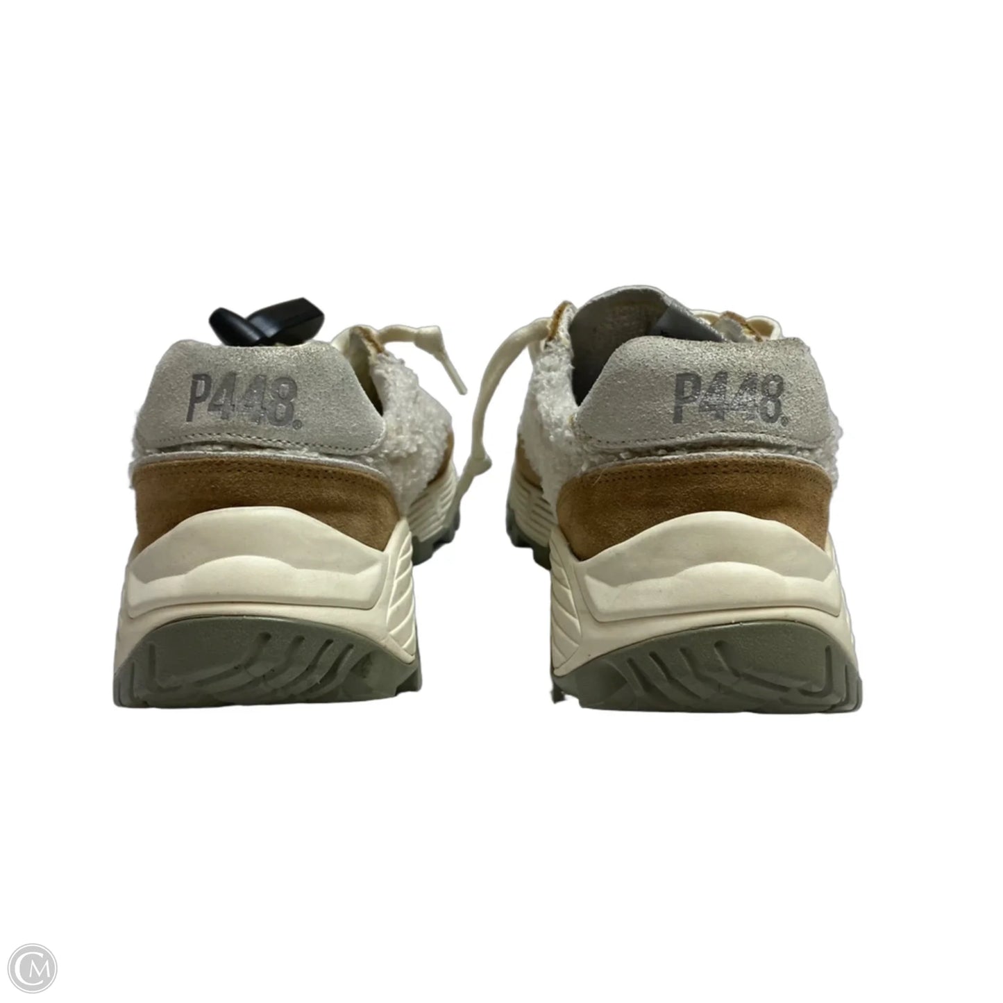 Shoes Designer By P448 In Tan & White, Size: 8.5