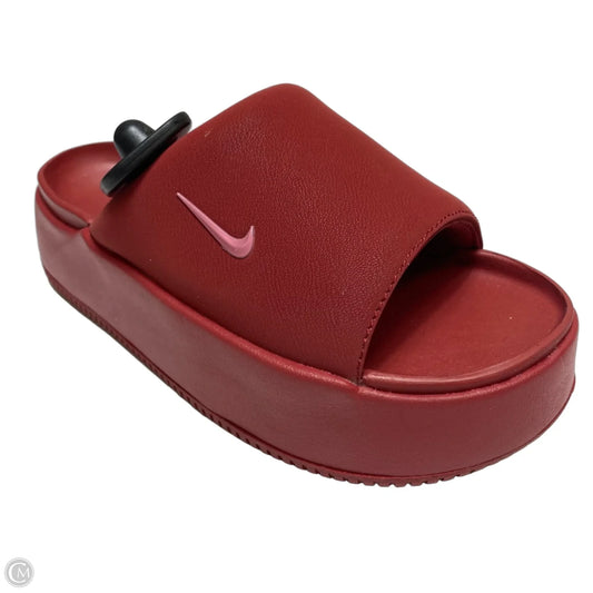 Sandals Heels Platform By Nike In Red, Size: 8