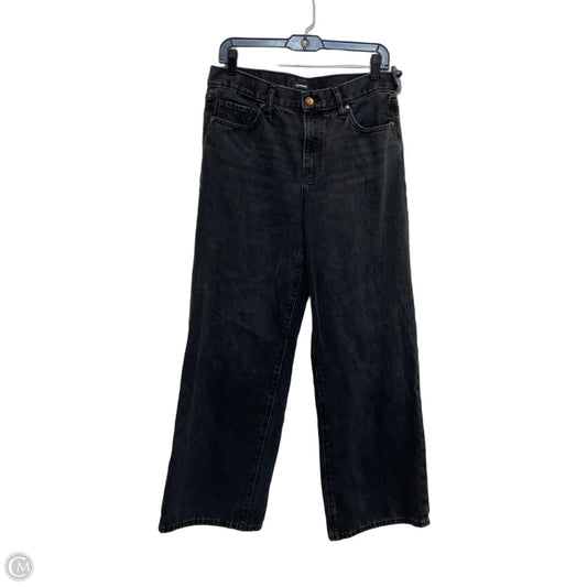 Jeans Straight By Express In Black Denim, Size: 8