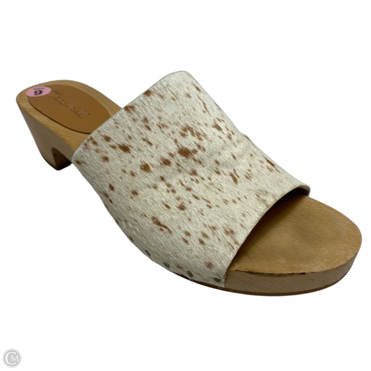Sandals Heels Block By Madewell In Cream & Tan, Size: 9