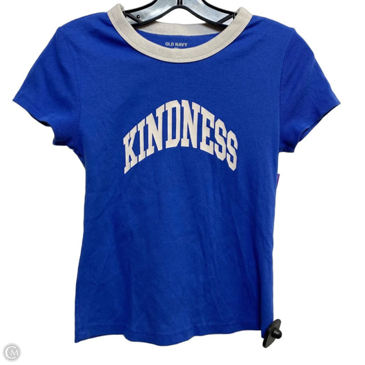 Top Short Sleeve By Old Navy In Blue, Size: M
