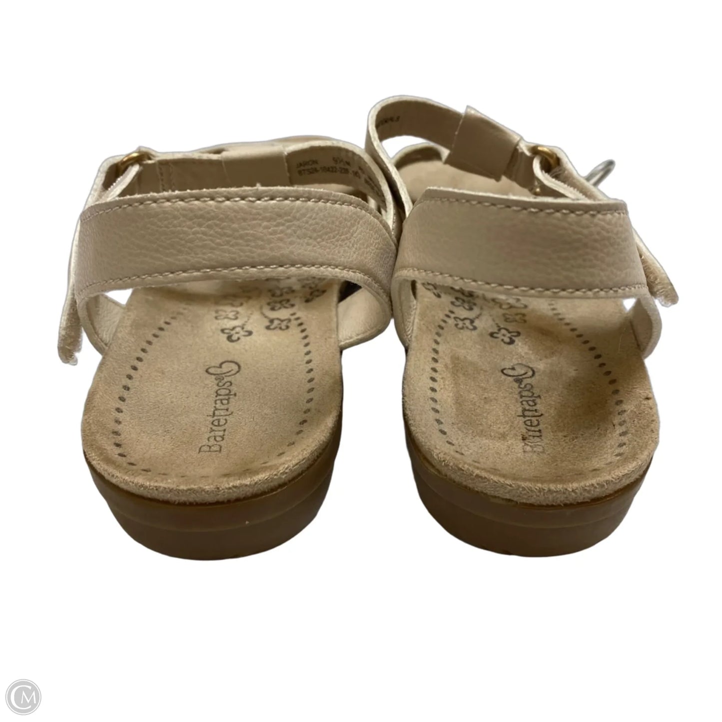 Sandals Heels Wedge By Bare Traps In Cream, Size: 9.5