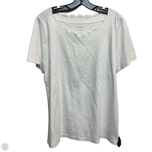 Top Short Sleeve By Kim Rogers In White, Size: Xl
