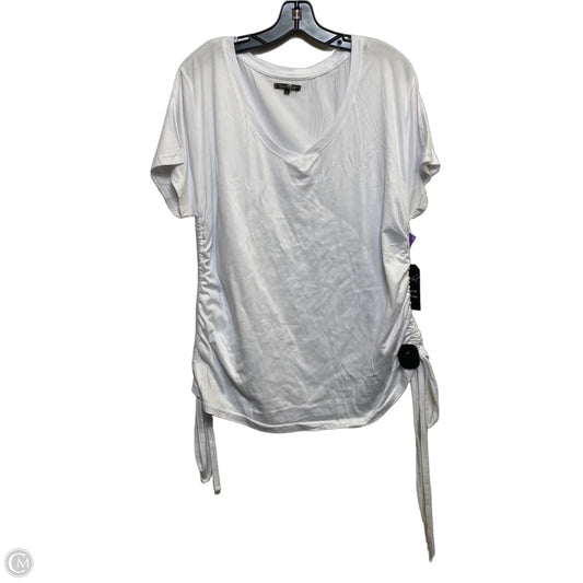Top Short Sleeve By Splash In White, Size: 2x