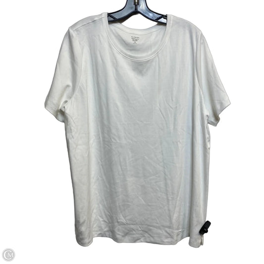 Top Short Sleeve By Kim Rogers In White, Size: 1x