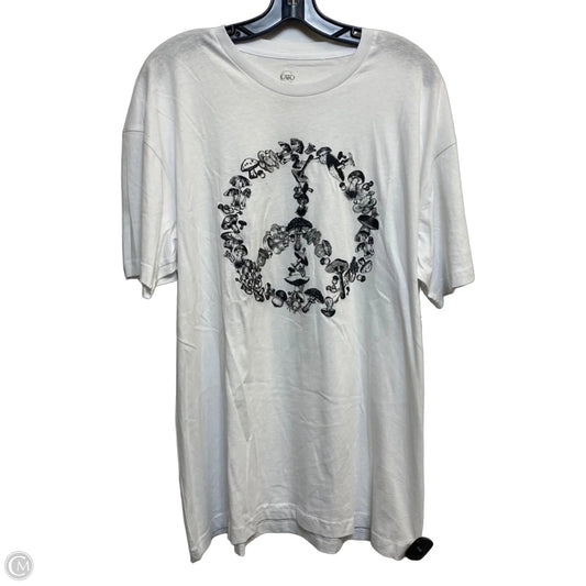 Top Short Sleeve By Cato In White, Size: Xl