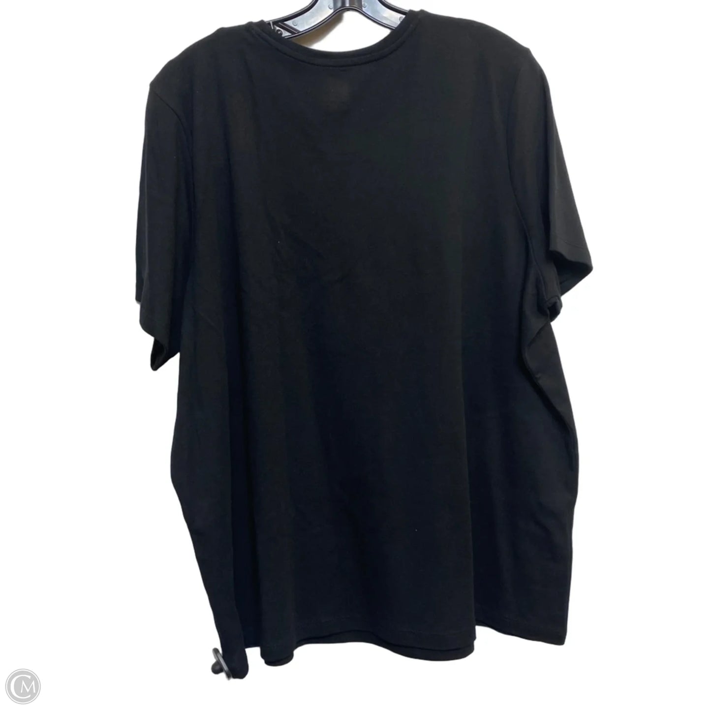 Top Short Sleeve Basic By Kim Rogers In Black, Size: 2x