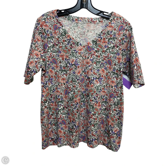 Top Short Sleeve By J. Jill In Multi-colored, Size: Mp