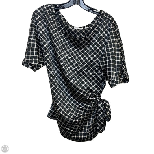 Top Short Sleeve By New York And Co In Black & White, Size: L