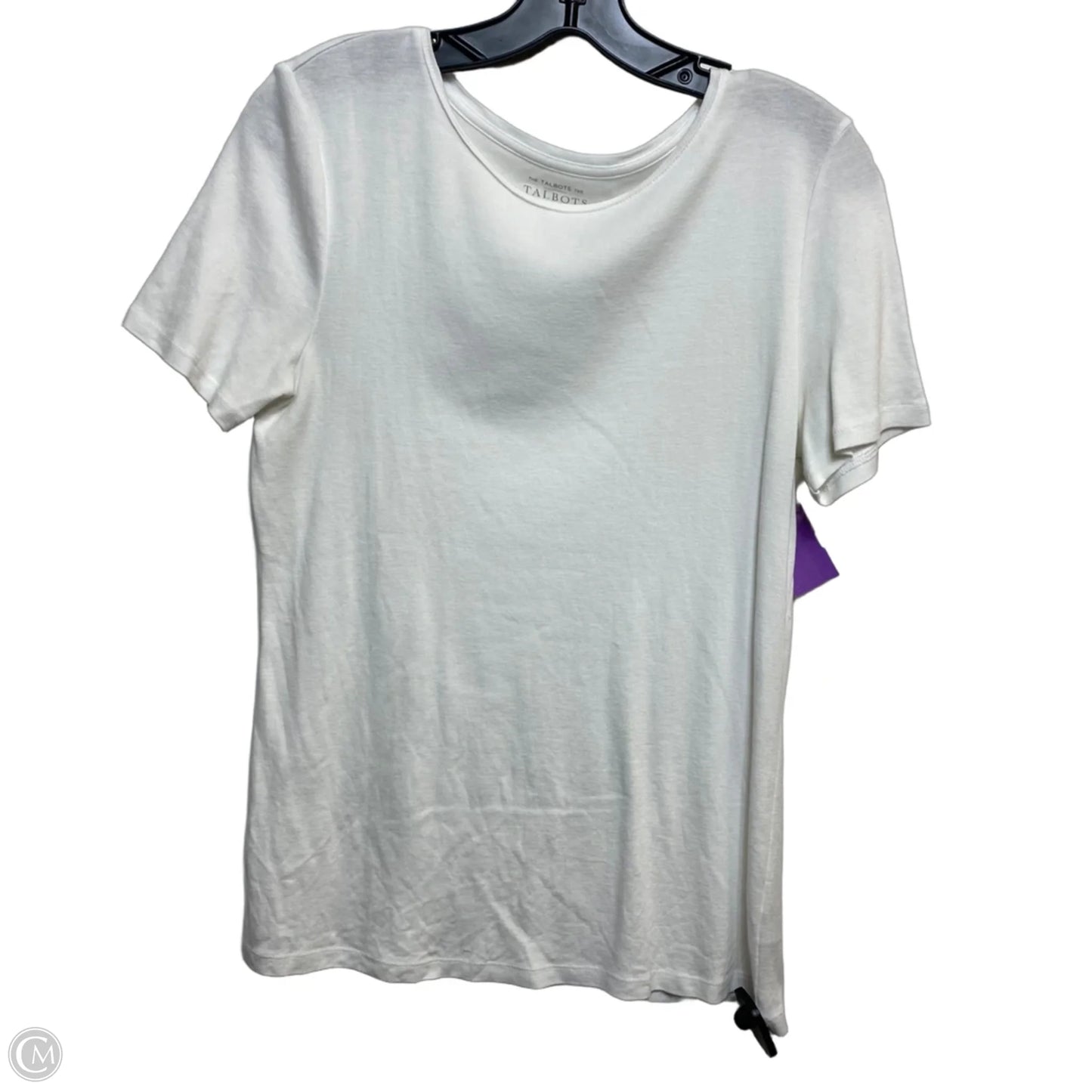 Top Short Sleeve Basic By Talbots In White, Size: M