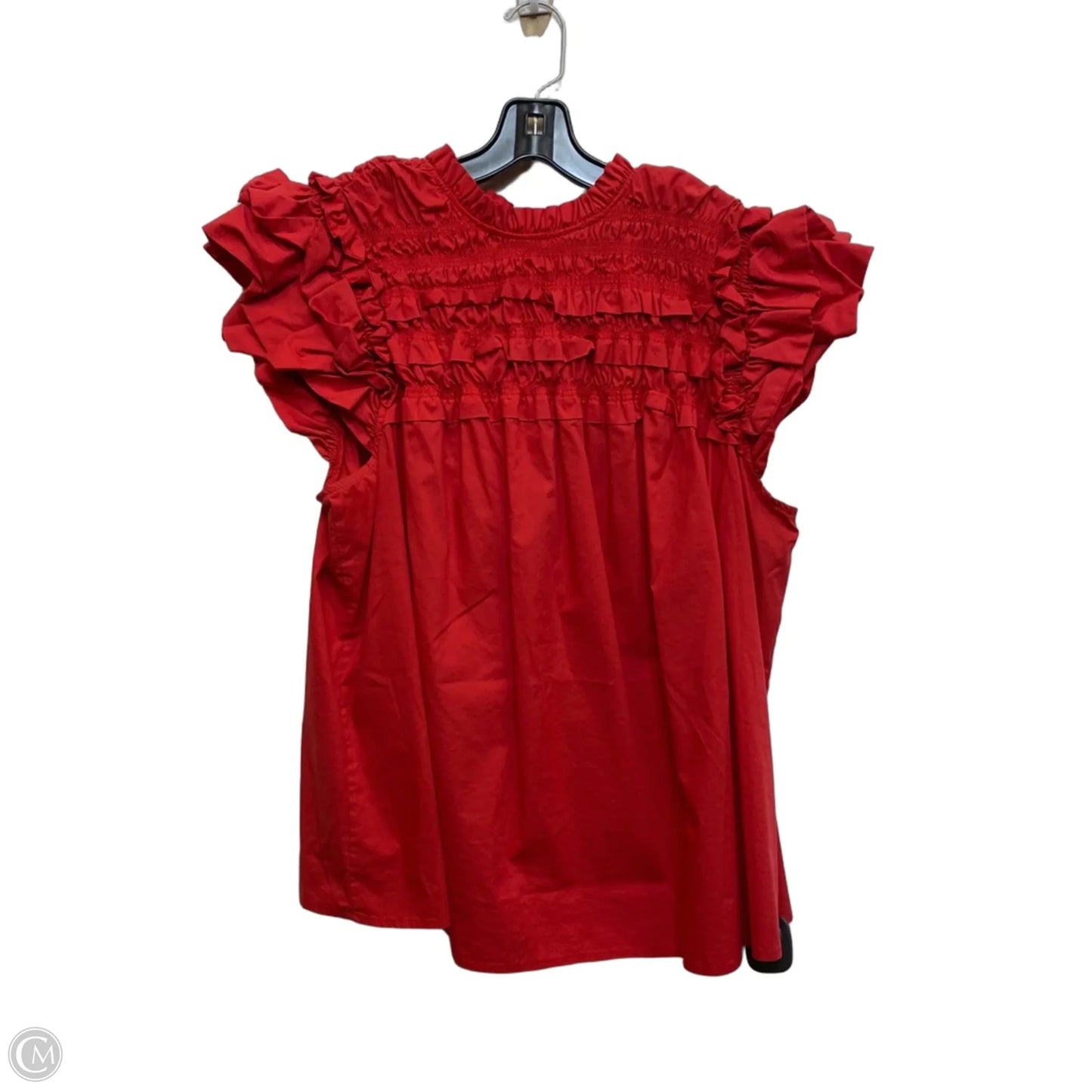 Blouse Short Sleeve By Marc New York In Red, Size: 2x