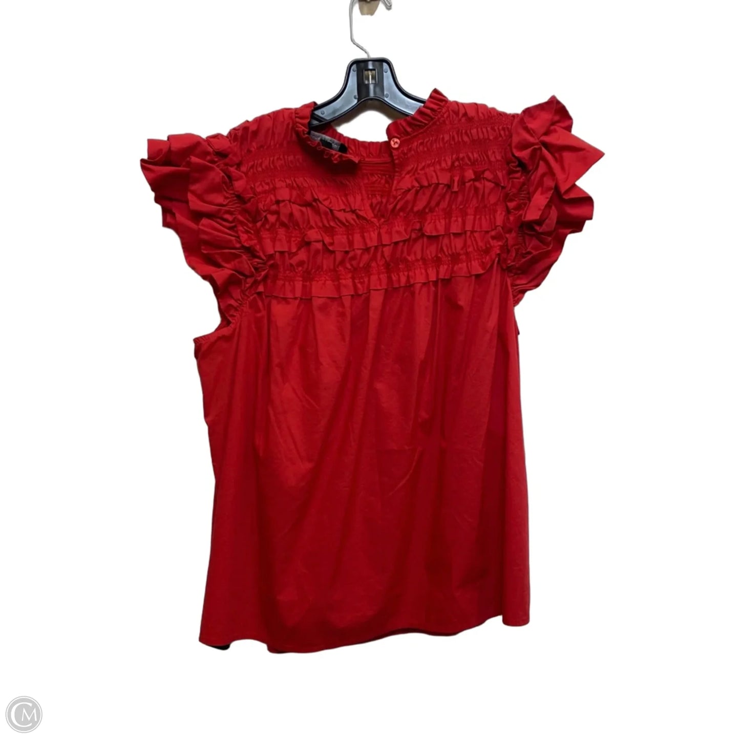 Blouse Short Sleeve By Marc New York In Red, Size: 2x