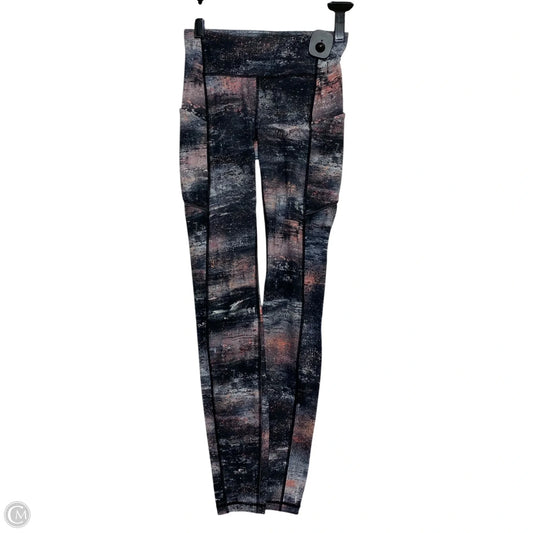 Athletic Leggings By Lululemon In Grey & Pink, Size: Xs