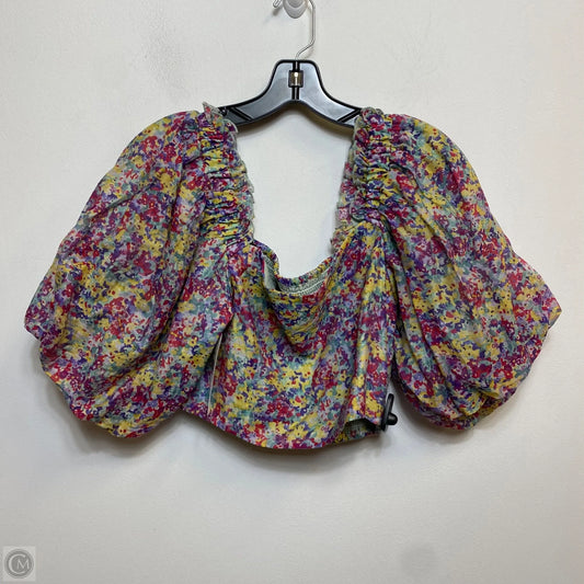 Top Short Sleeve By Hudson Grey In Multi-colored, Size: L