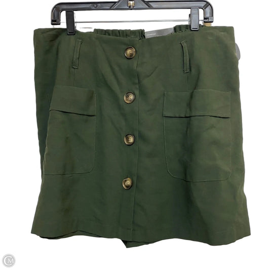 Skort By Who What Wear In Green, Size: Xl