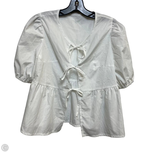 Top Short Sleeve By Shein In White, Size: Xs