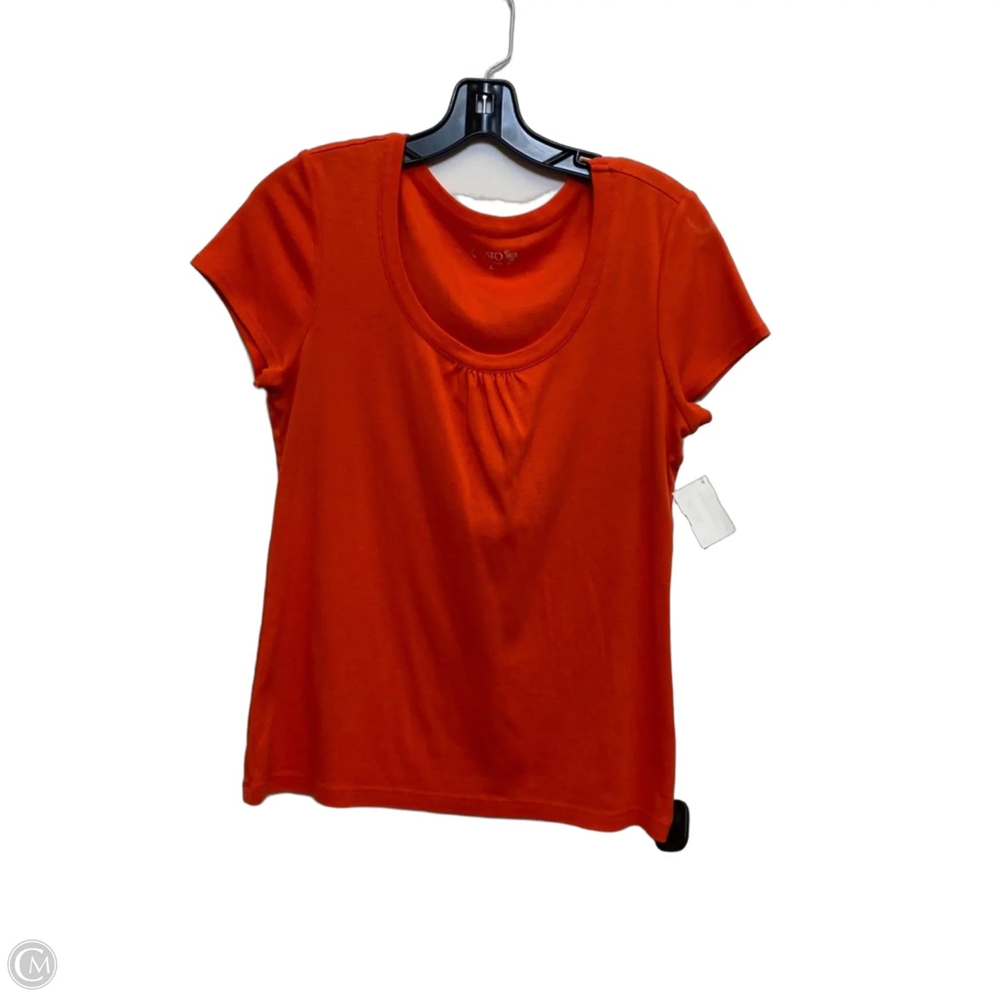Top Short Sleeve By Cato In Orange, Size: L