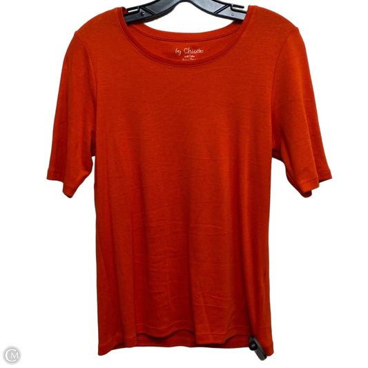 Top Short Sleeve By Chicos In Orange, Size: M