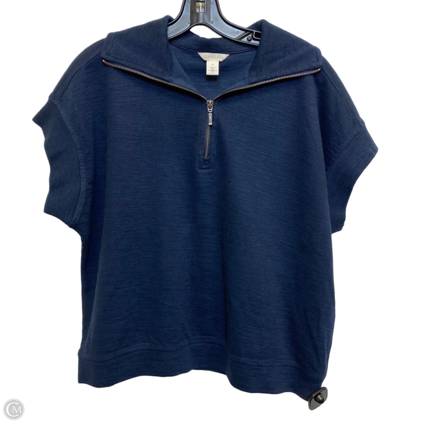 Top Short Sleeve By Caslon In Blue, Size: M