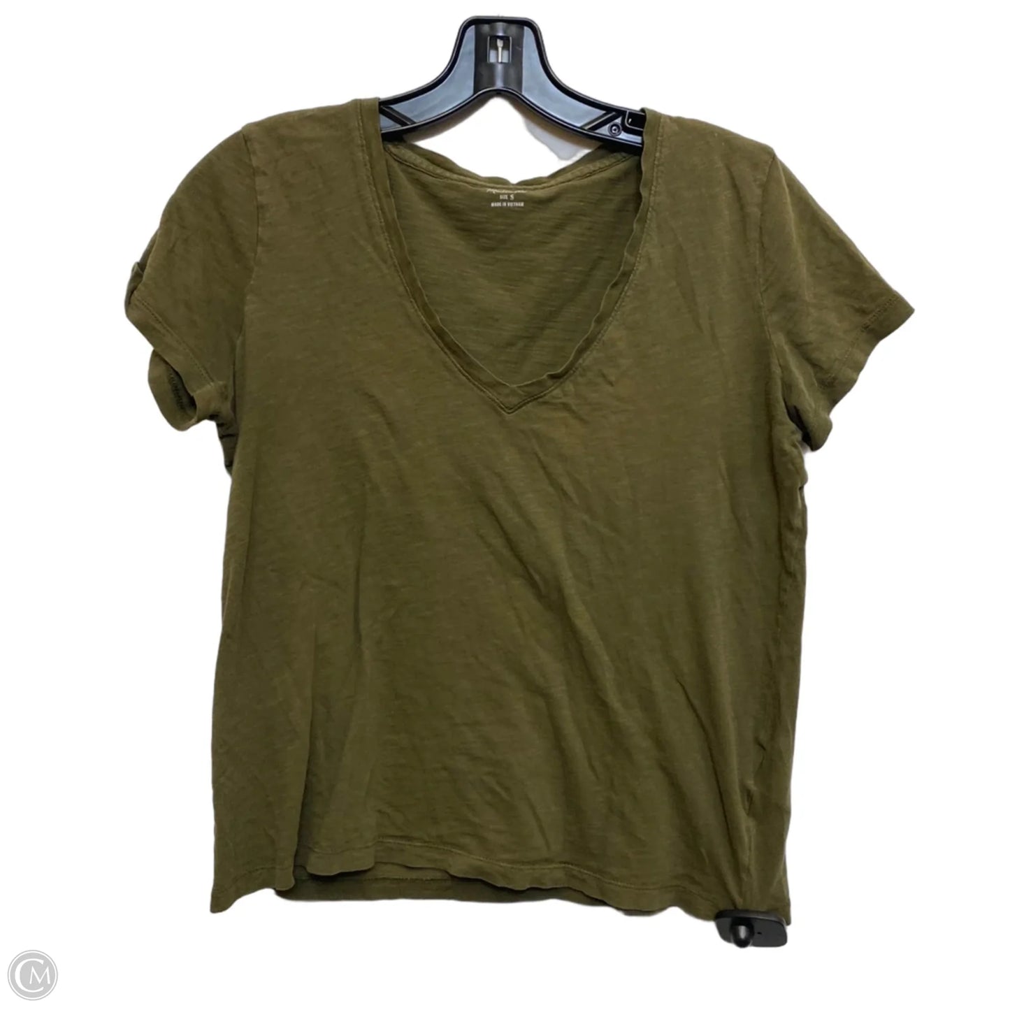 Top Short Sleeve By Madewell In Green, Size: S