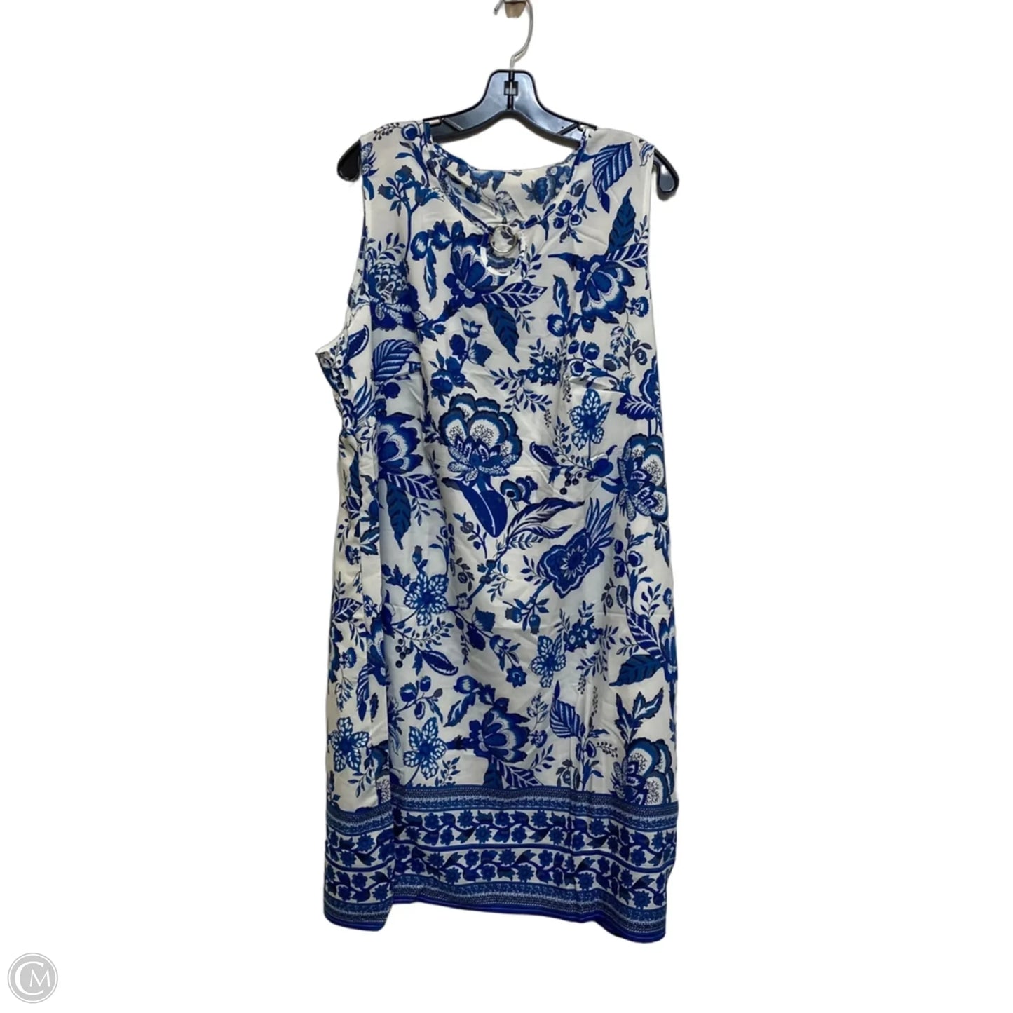 Dress Casual Short By Shein In Blue & White, Size: 2x