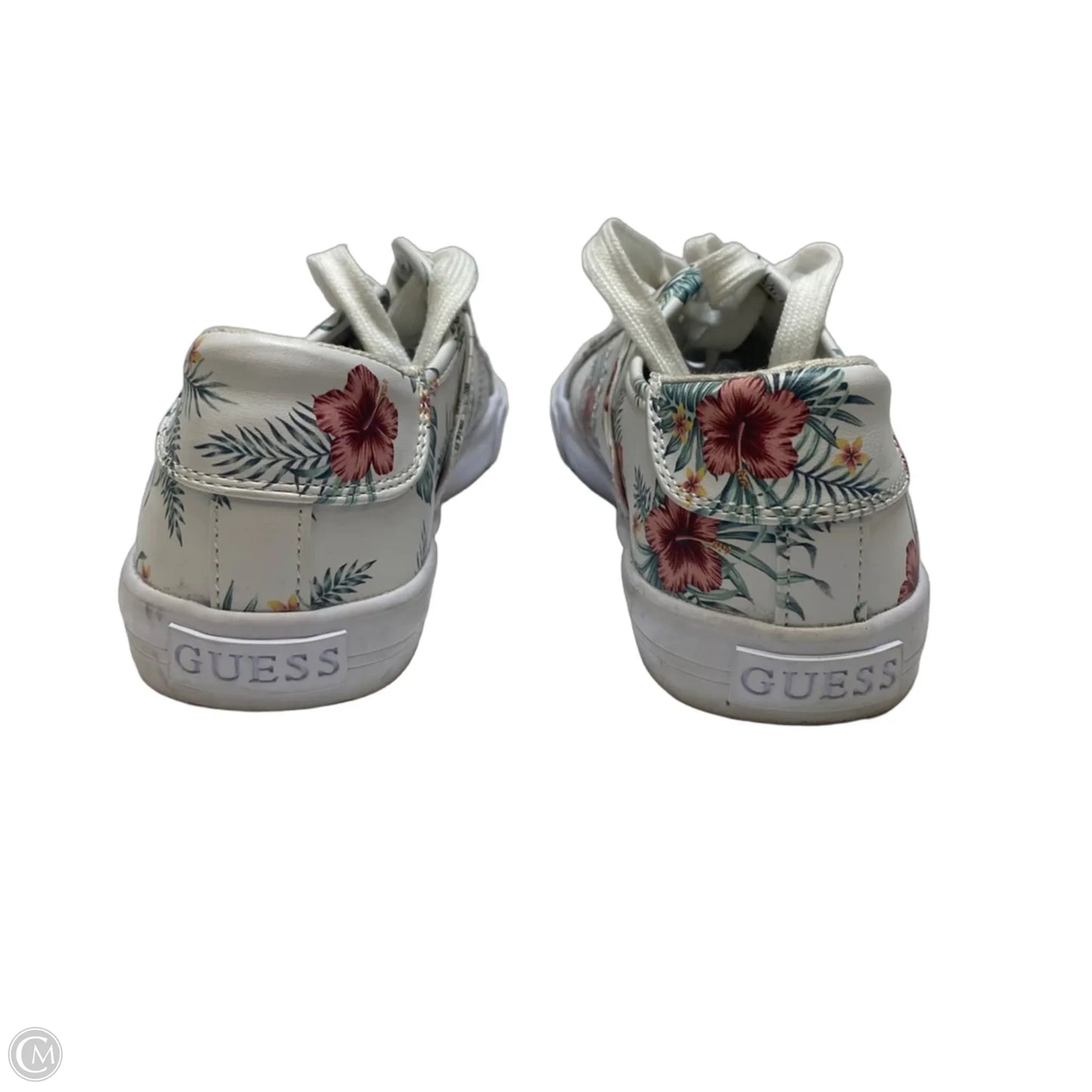 Shoes Sneakers By Guess In Green & White, Size: 7