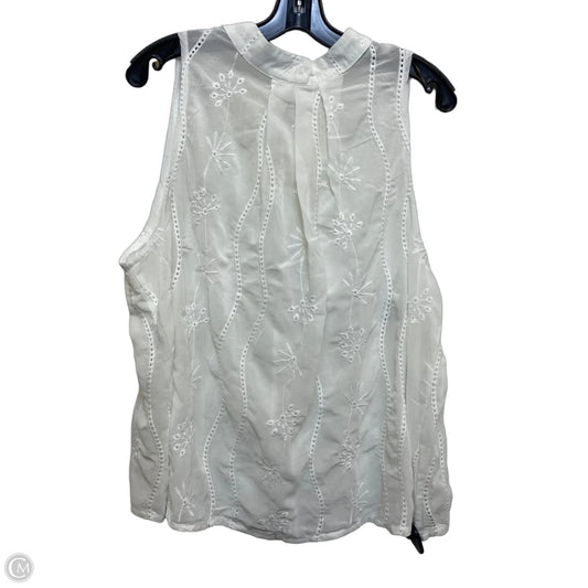 Top Sleeveless By Shein In White, Size: 3x